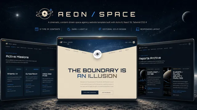 AEON / Space Astro template preview