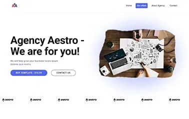 Agency Astro Template Page Astro template preview