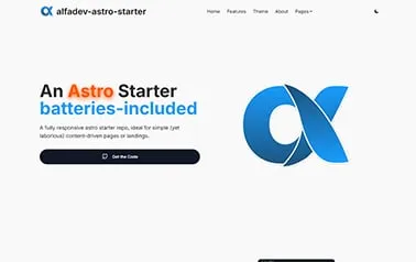 AlfaDev Astro Starter Astro template preview
