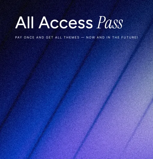 Screenshot of all access pass theme.