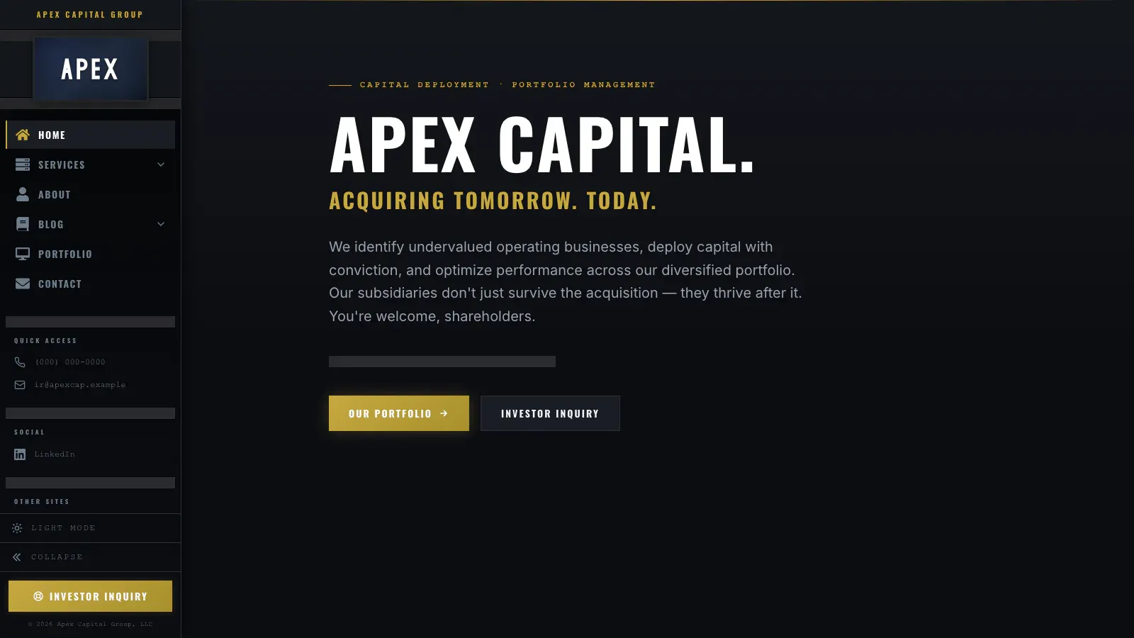 Apex Agency Marketing Astro template live preview