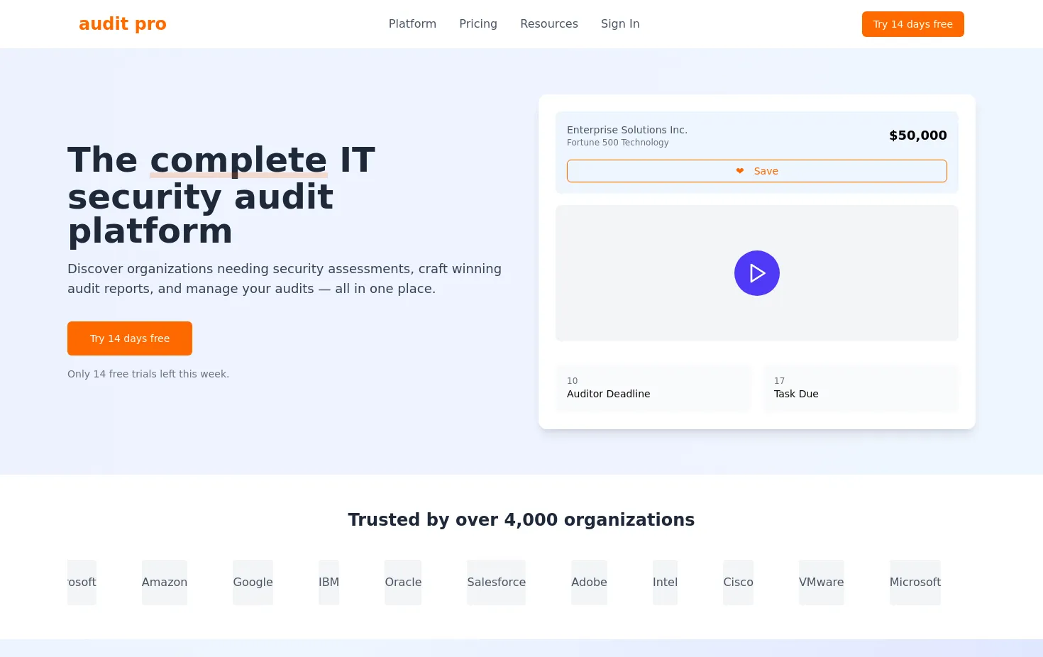 IT Audit Pro Business Website