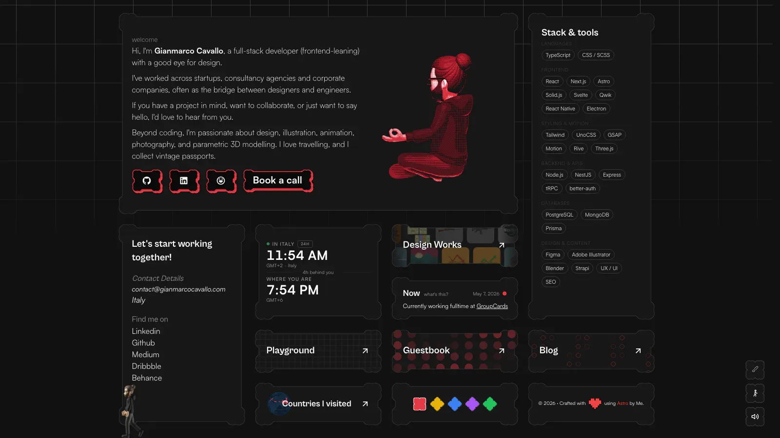 Astro Bento Portfolio live preview