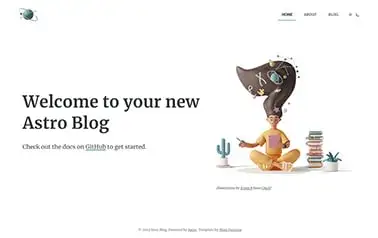 Astro Blog - Minimal Astro blog template with an intriguingly creative design for fun publications.