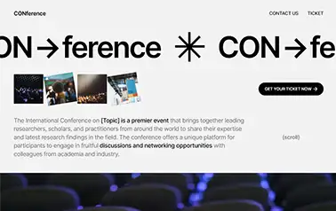 Astro Conference BCMS - BCMS Astro event landing page template featuring modern image centric layout with gray background