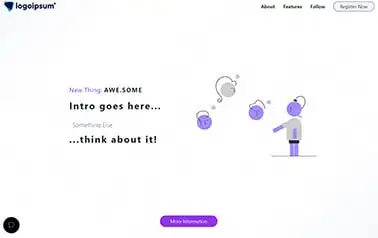 Astro Landing Page 2 - A great free Tailwind CSS Astro digital product landing page template featuring purple call-to-action highlights.