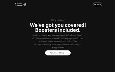 Astro Launchpad - Bootstrap Astro starter kit that serves as a reliable foundation for any type of web project.