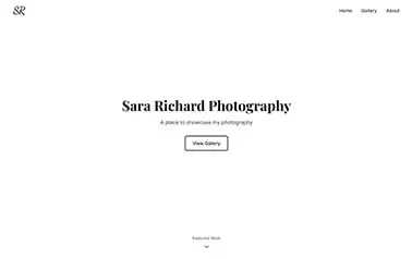 Astro Photography Portfolio Template - Tailwind Astro portfolio template featuring minimal light theme and image gallery