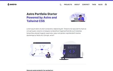 Astro Portfolio Starter Astro template preview