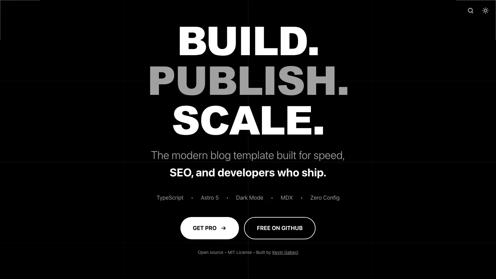 Astro SEO Blog Template Astro template live preview