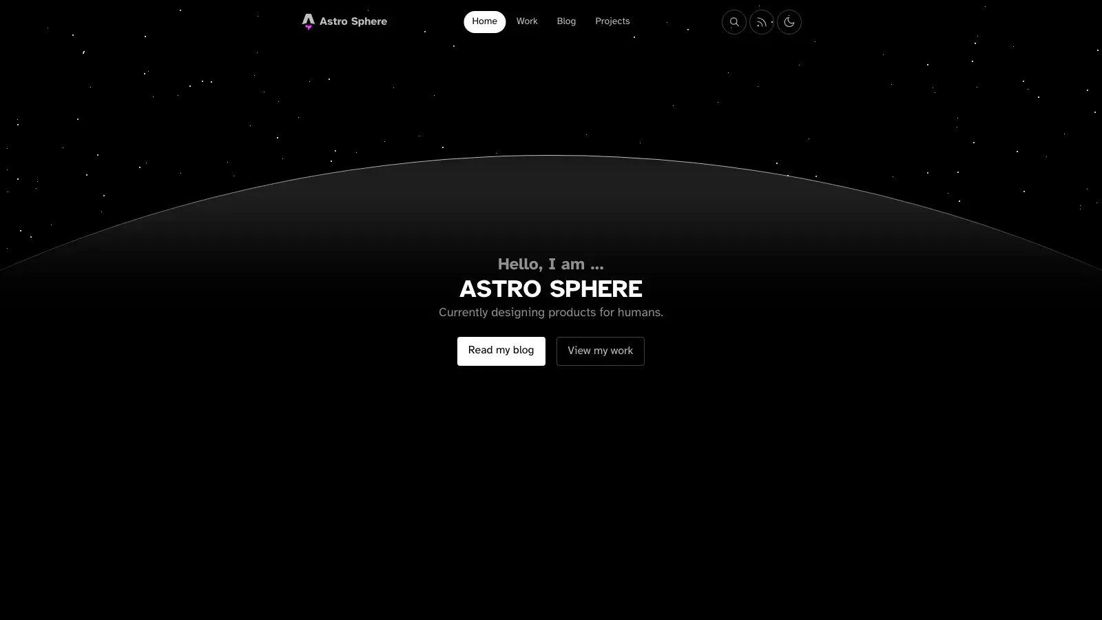 Astro Sphere Astro template live preview