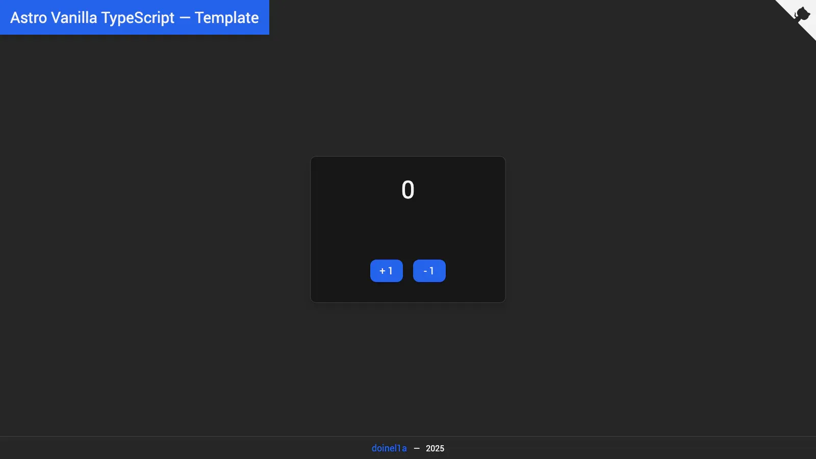 Astro Vanilla TypeScript Astro template live preview