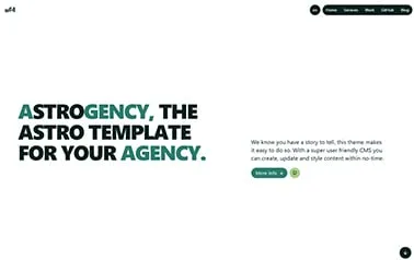 Astrogency Astro template preview