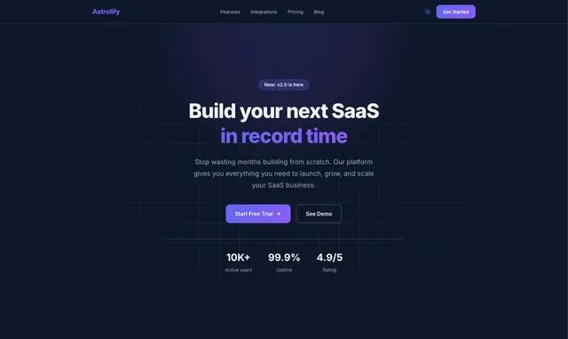 Astrolify Astro template preview