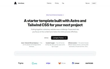 AstroSaas Astro template preview
