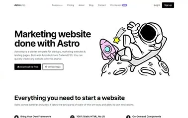 Astroship Astro template preview
