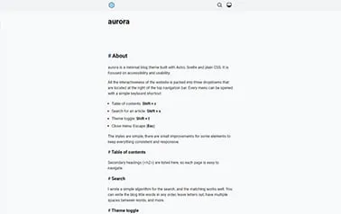 Aurora Astro template preview