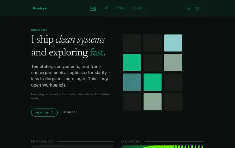 Baselayer - An Astro developer-site starter combining a portfolio, blog, and Cloudflare-powered contact form.