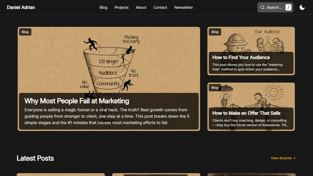 Basic Blog Astro template preview