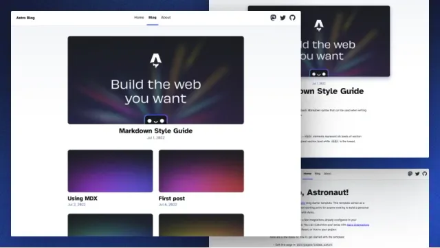Blog Astro template preview