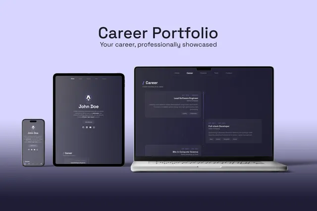 Career Portfolio Astro template preview