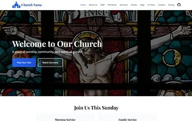 Church Starter Astro template preview
