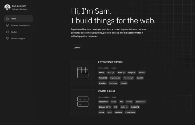 Codefolio Astro template preview
