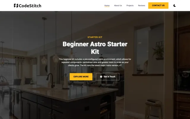 Beginner Astro Starter Kit Astro theme preview
