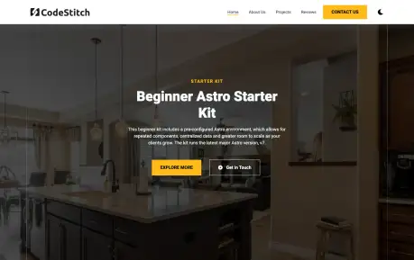 Beginner Astro Starter Kit - An Astro starter kit with CodeStitch blocks, multiple pages, and beginner-oriented project defaults.