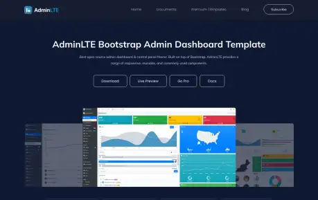 AdminLTE - A responsive Bootstrap 5 admin dashboard template built and documented with Astro.