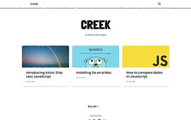Creek Astro template preview