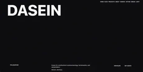 Dasein - Personal website and portfolio.