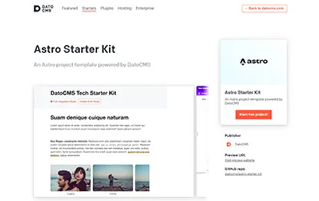 DatoCMS Astro Starter Kit