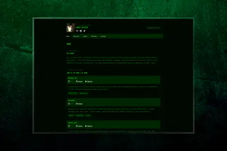 Decker - Astro Tailwind developer portfolio with retro-terminal green aesthetic and monospace type