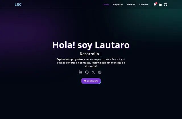 Personal Portfolio - Lautaro Astro template preview