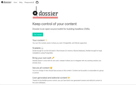 Dossier Astro SQLite Starter - An Astro application template integrating Dossier CMS with SQLite.