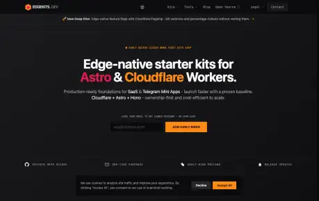 Astro EdgeKits Core - A zero-JavaScript multilingual Astro starter configured for Cloudflare Workers.