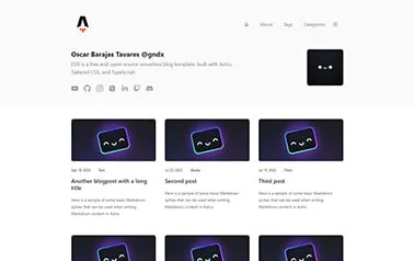 EV0 Astro template preview