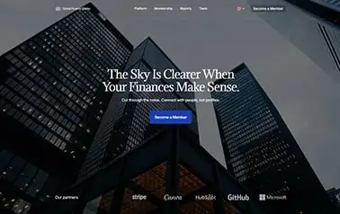 Financial Starter - Tailwind Storyblok Astro financial services website template featuring modern layout with blue accents