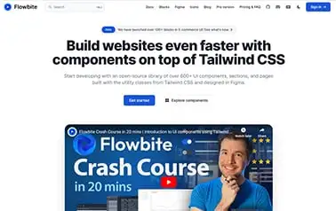 Flowbite - Tailwind CSS component library with Astro-compatible examples and structured UI patterns.