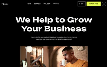Folex Lite - Free Agency Astro Js Theme - A free Tailwind CSS and Astro landing page template for creative agencies and startups.