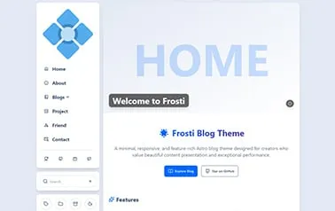 Frosti Astro template preview