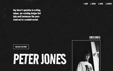 Grunge - Tailwind Astro portfolio template that's great for designers, developers and other creatives