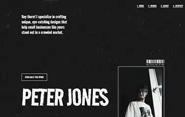 Grunge - Tailwind Astro portfolio template that's great for designers, developers and other creatives