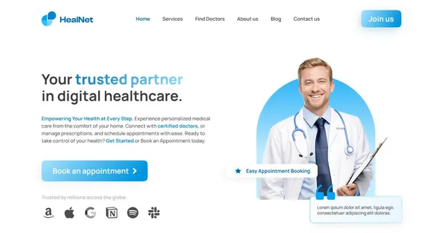 HealNet Astro template preview