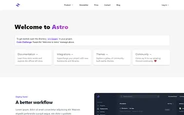 Jungley Astro template preview