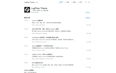 LogFlow - A compact Astro theme for personal blogs and technical writing.
