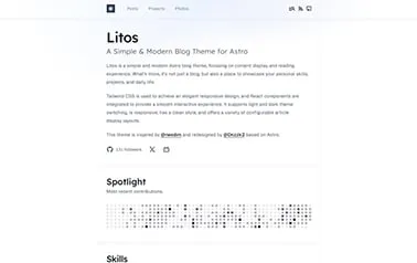 Litos Astro template preview