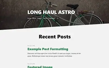 Long Haul - An impressive free Astro blog template with all the essential pages needed for a minimal publication.