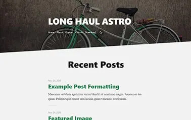 Long Haul Astro template preview